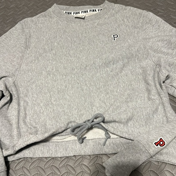 Like New Victoria’s Secret PINK Boxy Crop Sweatshirt - Picture 2 of 6